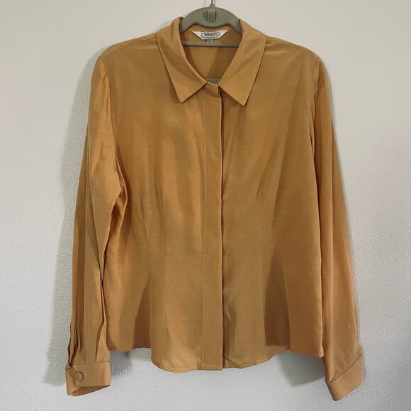 🍒VTG WRAPS Western LS Shirt and Printed Vest- cowgirl retro gold 90's 80's EUC - Picture 6 of 14
